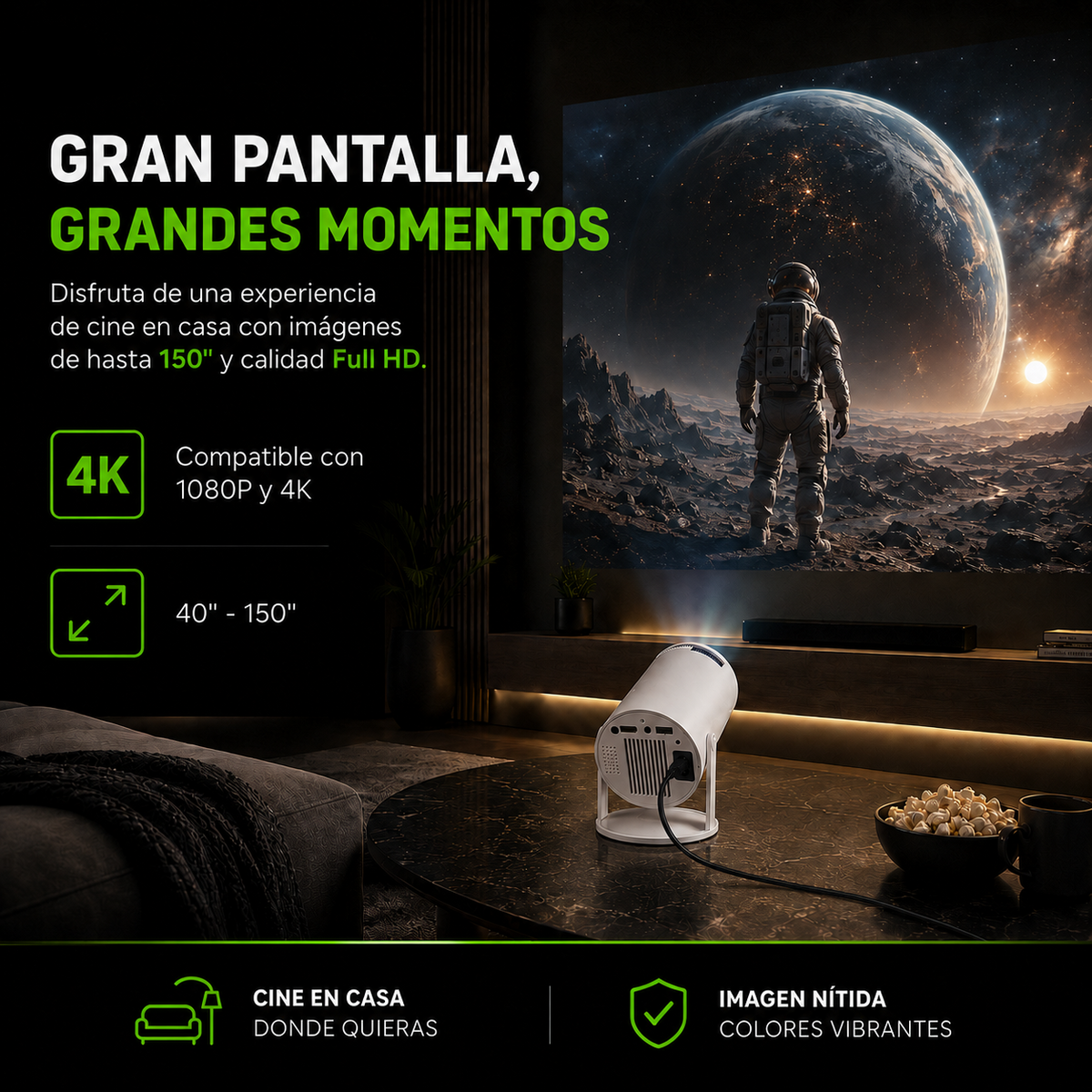 Mini Proyector Smart 180 VELTRIX™